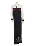 Pierre Balmingo Paris Red Black and White Button Front Rhinestone Nightgown