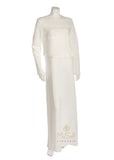 Pierre Balmingo Paris 05-4300A-NL White Nursing Nightgown with White Lace Trim myselflingerie.com