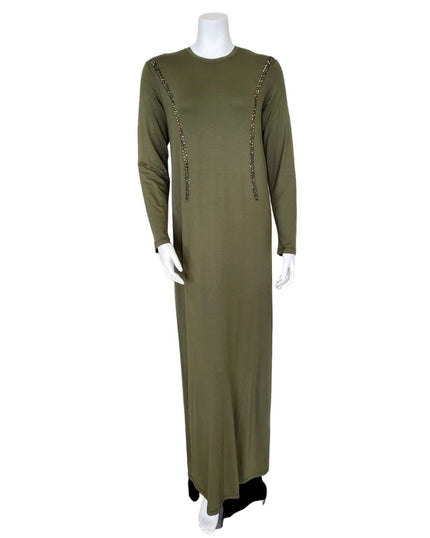 Pierre Balmingo Paris 05-4524B-LL Olive Modal Pull On Modal Nightgown myselflingerie.com