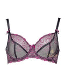 Fitfully Yours B2271 Graphite Nicole See Thru Lace Underwire Bra myselflingerie.com