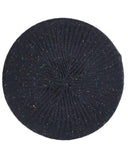 Lizi headwear Ribbed Knit Navy/Colorful Speckled Beret myselflingerie.com