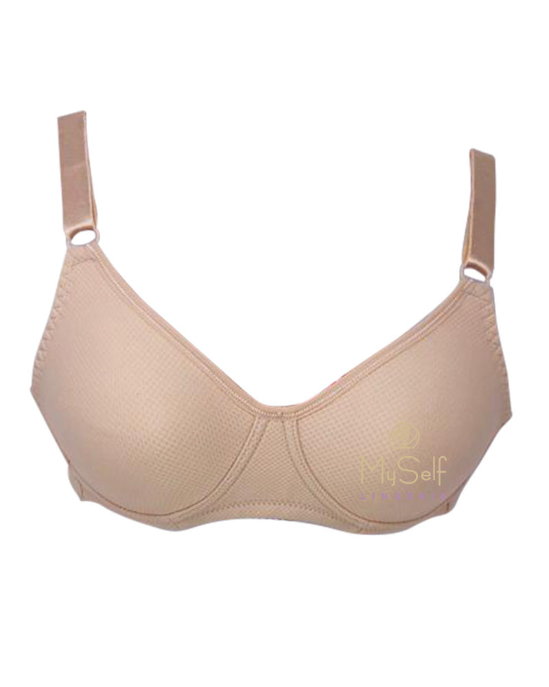 Teen Lingerie: Wire-Free Breathable Nude Bra For Teens –