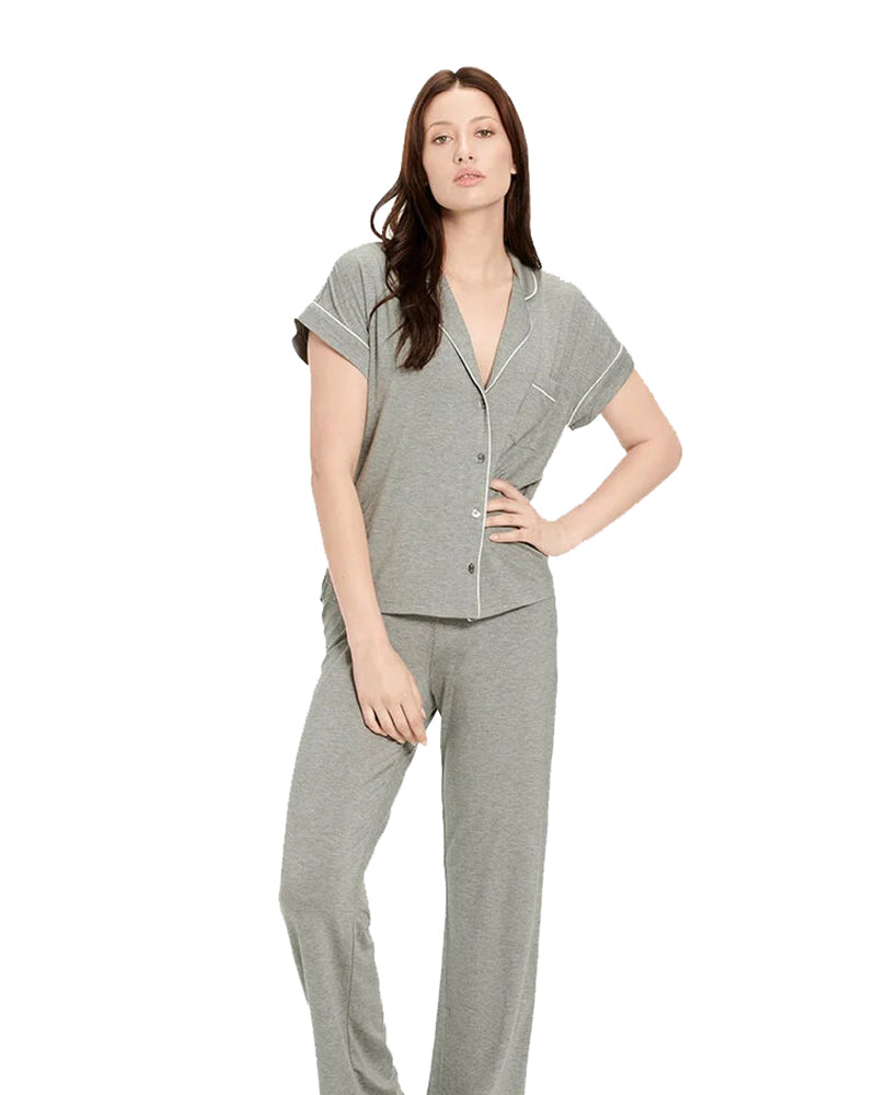 UGG 1104855 Aimee Short Sleeves Button Down Pajama Set myselflingerie.com