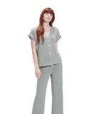 UGG Grey Heather Addi Short Sleeve Pajamas Set