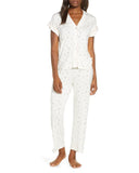 UGG 1108457 Ivory Floral Addi Short Sleeve Pajama Top and Long Pants Set myselflingerie.com
