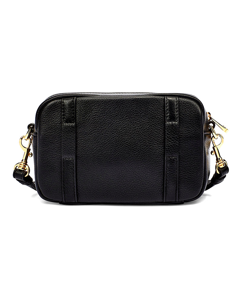 UGG 1109124 Janey II Black Leather Crossbody Handbag myselflingerie.com