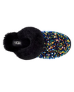 UGG 1112304 Scuffette II Black Sequin Suede Slipper with Fur Trim myselflingerie.com