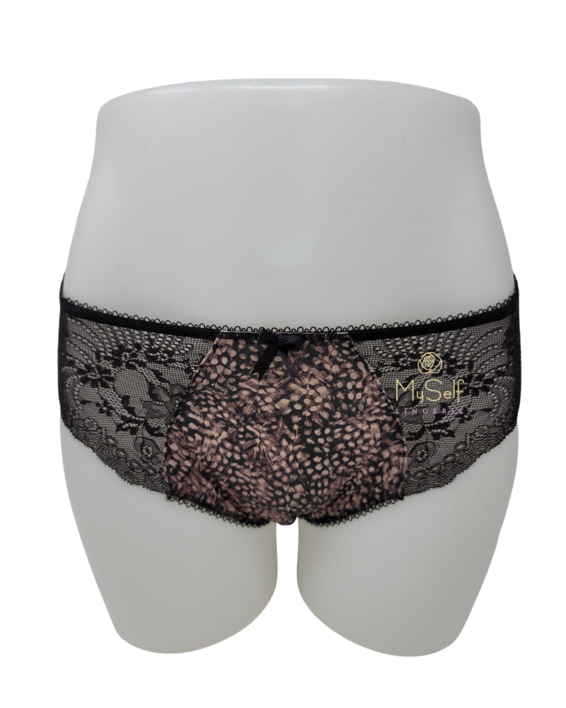 Elomi EL4115 Ebony Morgan Lace Full Brief MYSELFLINGERIE.COM