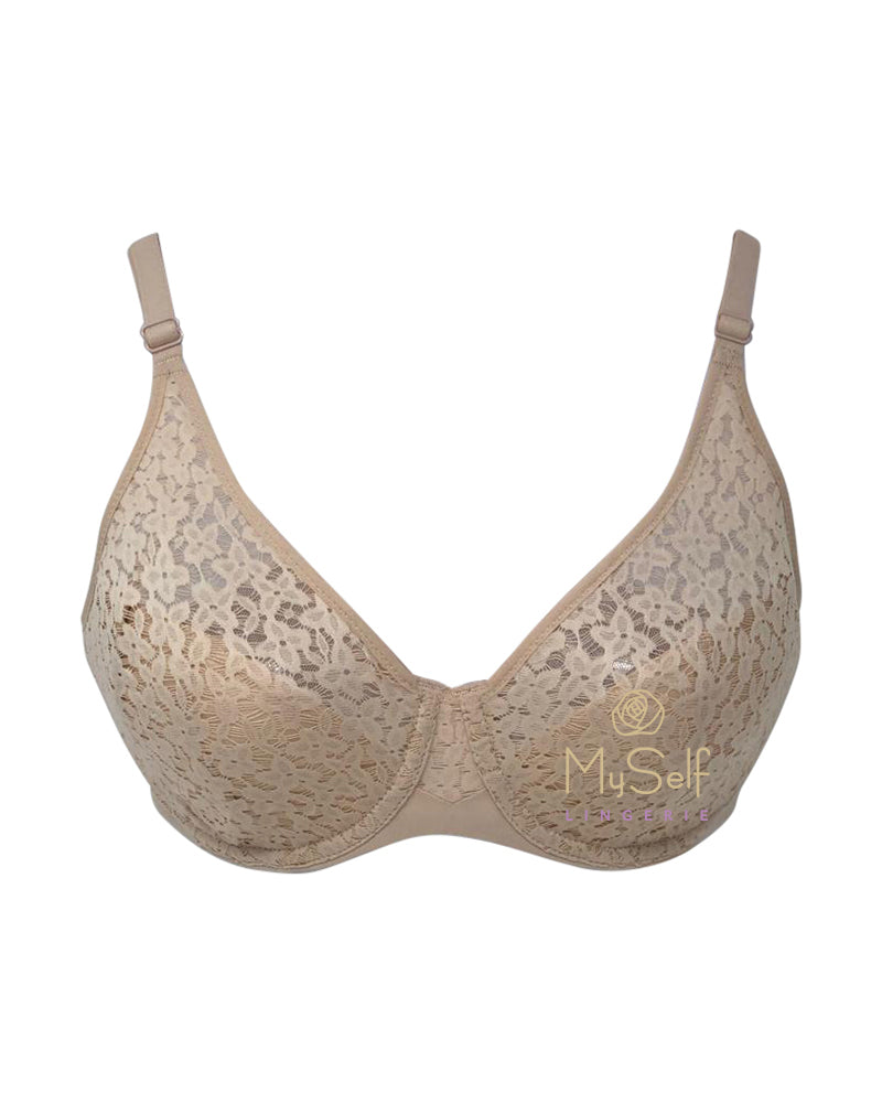 Chantelle 13F1 Nude Blush Norah Lace Underwire Bra MYSELFLINGERIE.COM