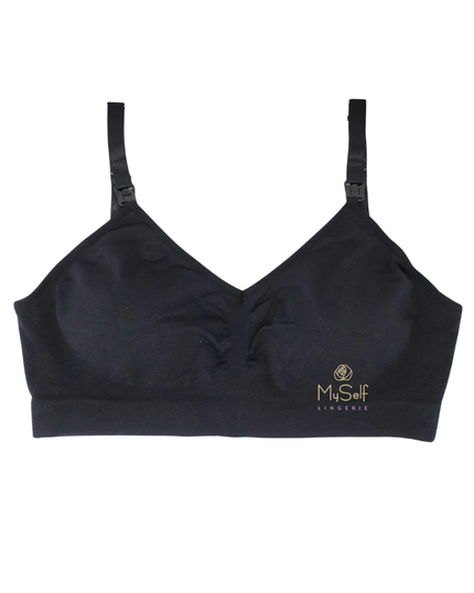 Hotmilk My Necessity Black Wire Free Nursing Bra (A-DDD Cups) myselflingerie.com