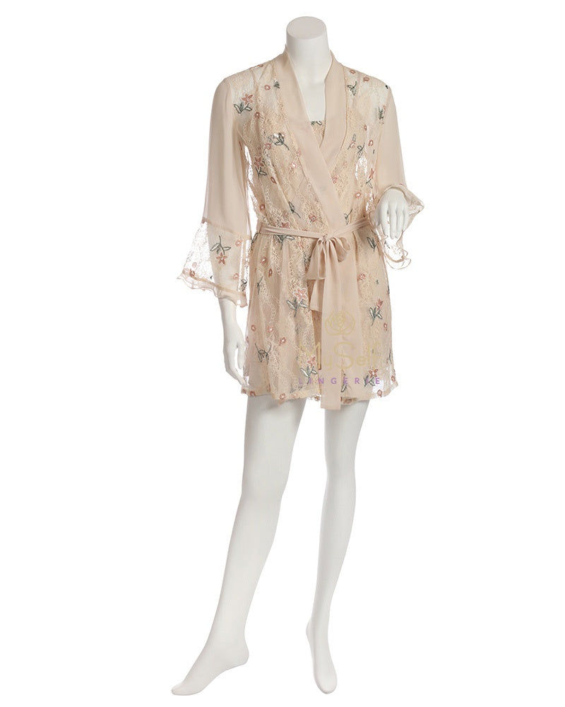 Rya Collection 367 Keepsake Floral Embroidered Cover Up myselflingerie.com