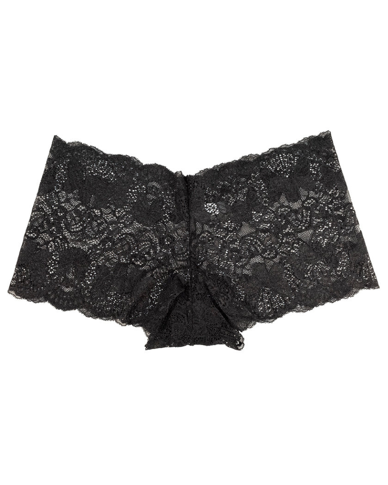 Love Libby 1910 Black Butterfly Galloon Lace Boyshort myselflingerie.com