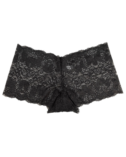 Love Libby 1910 Black Butterfly Galloon Lace Boyshort myselflingerie.com