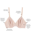 857303 Rose Dust Back Appeal Minimizer Underwire Bra