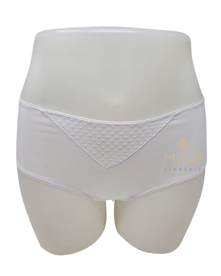Gemsli 31200 Mesh Insert Organic Cotton White Hipsters 3 Pk myselflingerie.com