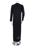 Ellwi 204 Black Pull On Modal Nightgown with Fendi Inspired Ribbon myselflingerie.com
