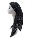 Lizi Headwear Open Back Black Plaid Pre-Tied Bandanna myselflingerie.com
