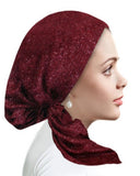 Ahead Rose Wine Lined Chenille Pre-Tied Bandanna