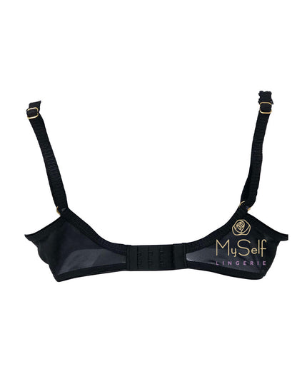 Chantelle 2601 Champs Black Metallic 3 Part Bra myselflingerie.com