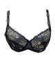 Chantelle 2601 Champs Black Metallic 3 Part Bra myselflingerie.com