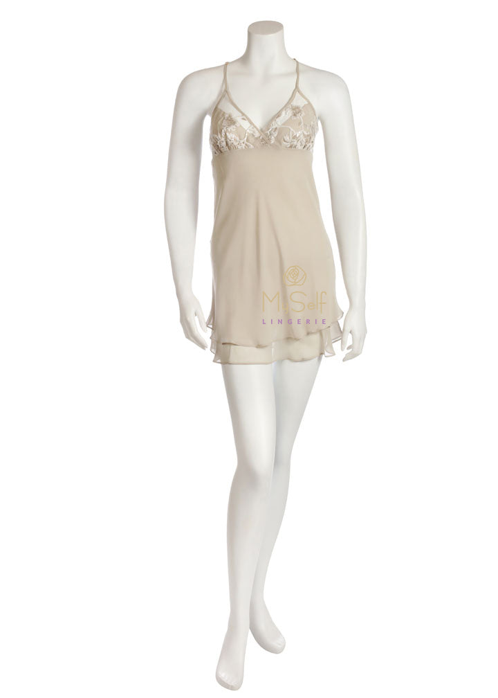 Rya Collection 261 Charming Embroidered Flower and Sequin Chemise MYSELFLINGERIE.COM