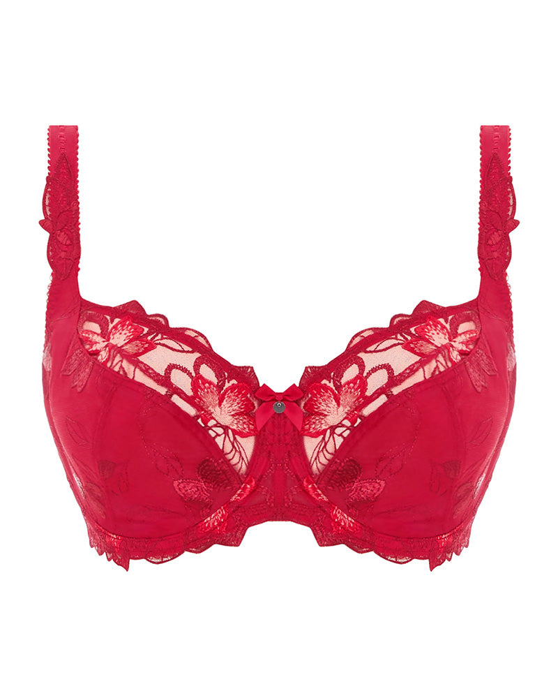 Fantasie 2682 Red Leona Balcony Bra myselflingerie.com