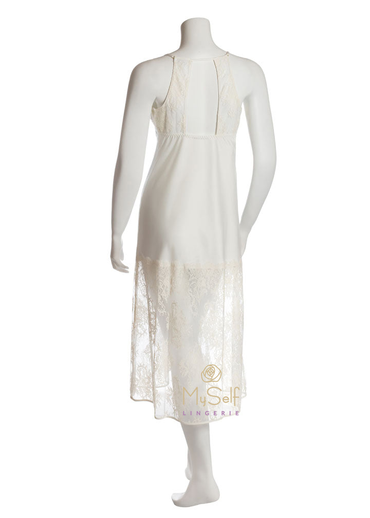 Rya Collection 294 Queen Ivory Lace Long Gown MYSELFLINGERIE.COM