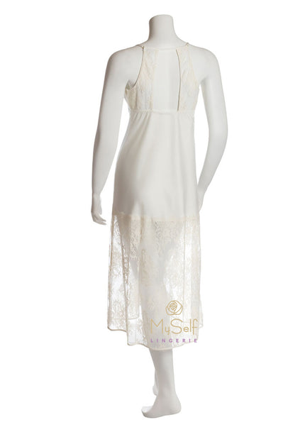 Rya Collection 294 Queen Ivory Lace Long Gown MYSELFLINGERIE.COM