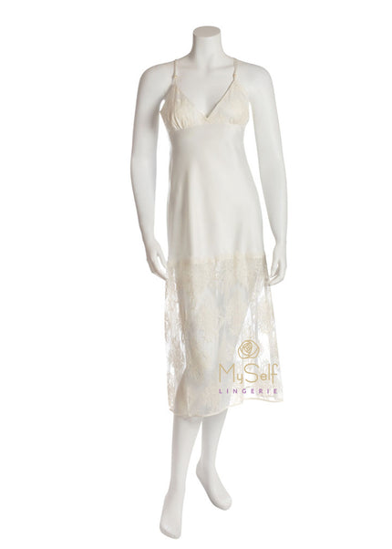 Rya Collection 294 Queen Ivory Lace Long Gown MYSELFLINGERIE.COM