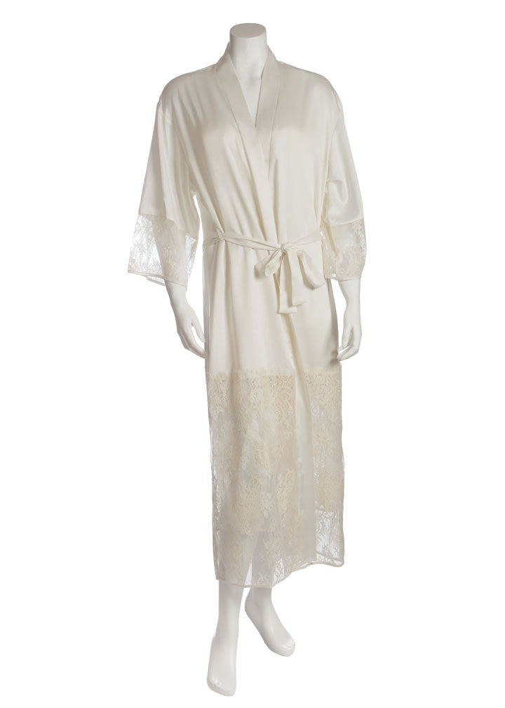 Rya Collection 295 Queen Ivory Lace Long Robe MYSELFLINGERIE.COM