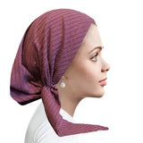 Ahead Dry Rose/Silver Ribbed Pre-Tied Bandanna