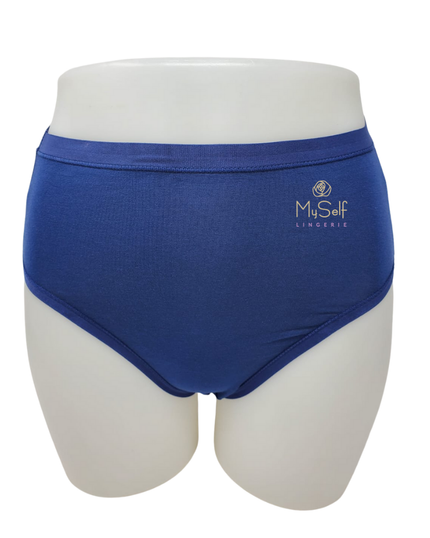 Me Moi MU-1013 3pk Midnight Blue Cotton Briefs myselflingerie.com