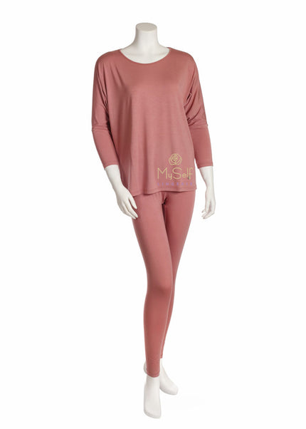 Vanilla Night and Day 3049-R Round Neck Modal Pajamas myselflingerie.com
