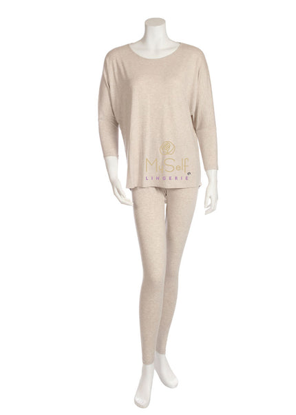 Vanilla Night and Day 3049-R Round Neck Modal Pajamas myselflingerie.com