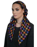 Tie Ur Knot Vibrant Houndstooth Pre-Tied Bandanna with Full Non Slip Grip myselflingerie.com