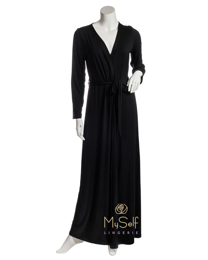 Vanilla Night and Day 3327-L Ankle Length Wrap Robe myselflingerie.com