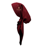 Triple Up Burgundy Floral Unlined Pre-Tied Bandanna