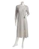 Vanilla Night and Day Feather Lace Long Sleeve Nightshirt