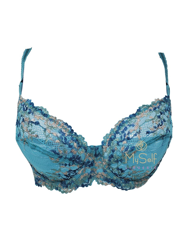 Wacoal 65191 Embrace Lace Bristol Blue Underwire Bra myselflingerie.com