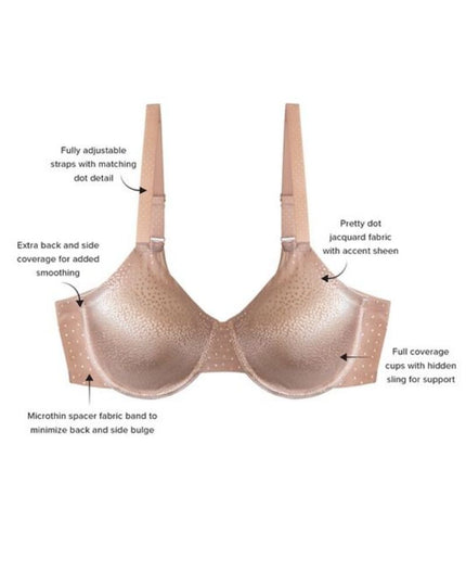 Wacoal 855303 Rose Dust Back Appeal Seamless Underwire Bra myselflingerie.com