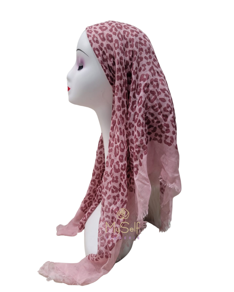 Lizi Headwear Open Back Pink Cheetah Pre-Tied Bandanna myselfingerie.com
