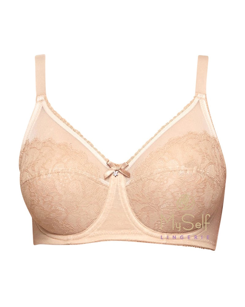 Wacoal 855186 Toast Retro Chic Underwire Bra myselflingerie.com