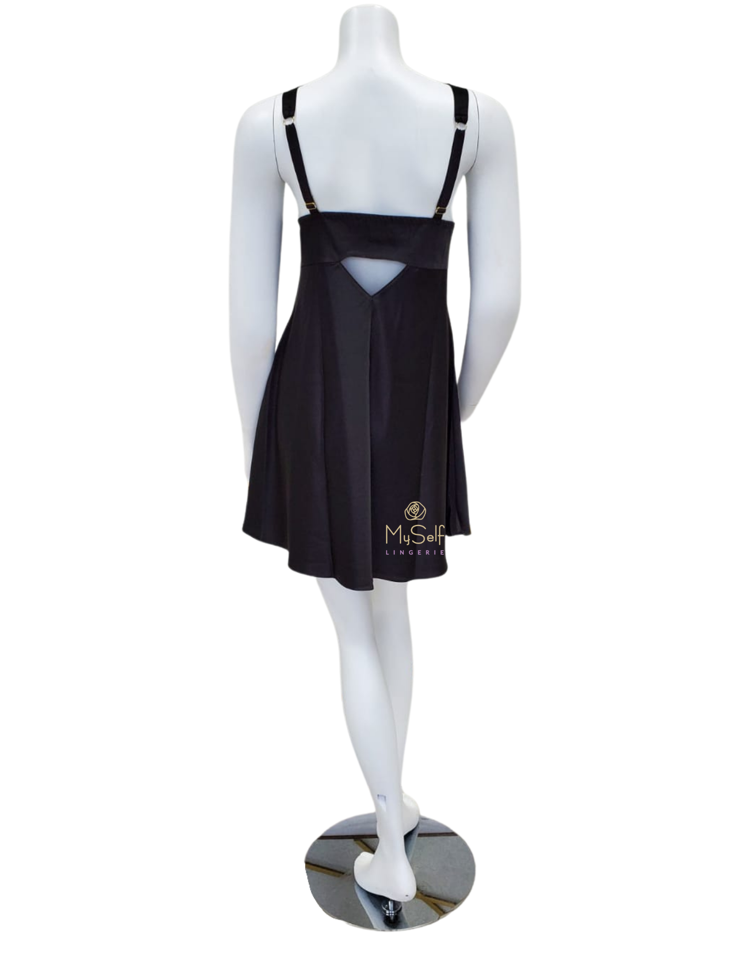 Rya Collection 400X Black Positivity Chemise Plus Sizes myselflingerie.com