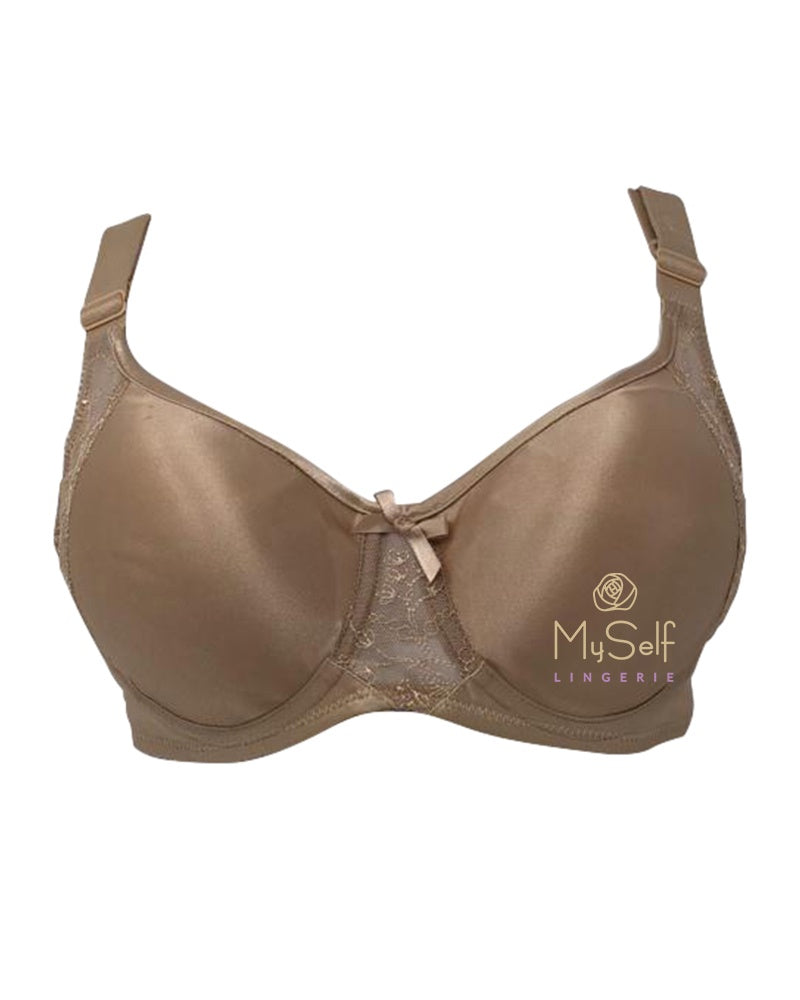 Va Bien 608 Lace Panel Minimizer Underwire Bra myselflingerie.com