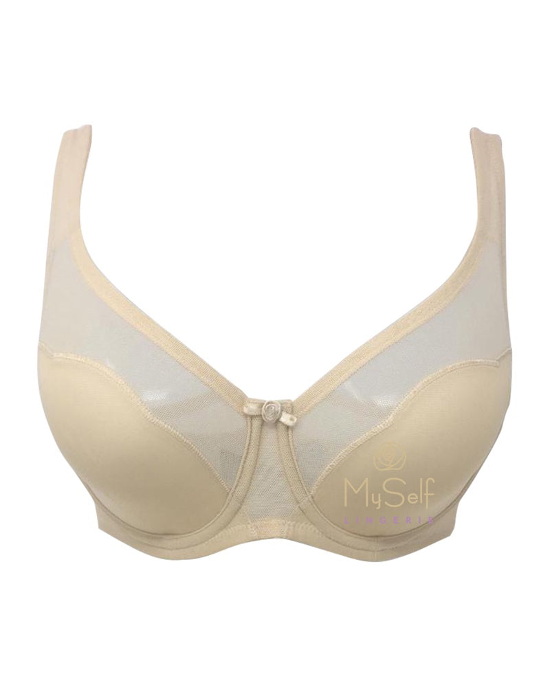 Dominique 7100 Nude Wave Underwire Minimizer Bra myselflingerie.com