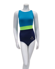 TBESOL7A Blue Multi Splice Belted Controlfit Swimsuit