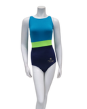 TYR Blue Multi Splice Belted Controlfit Swimsuit