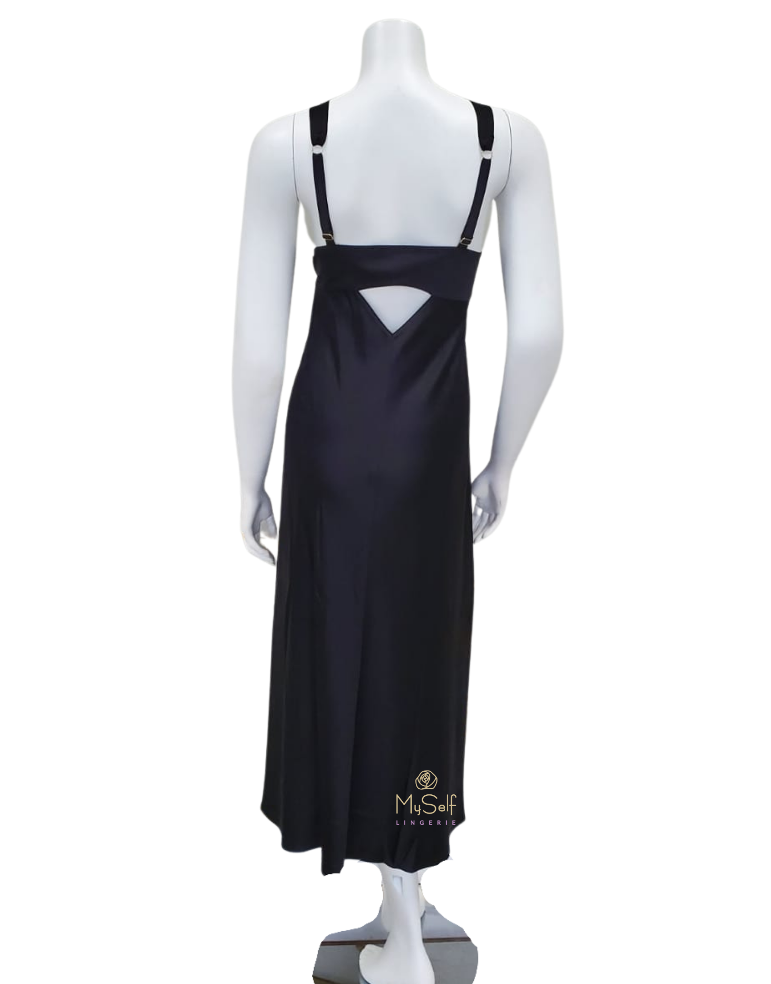 Rya Colleciton 447X Black Positivity Gown Plus Sizes myselflingerie.com