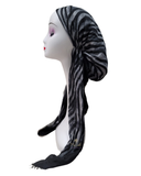 Lizi Headwear Black/Grey Zebra Print Pre-Tied Bandanna