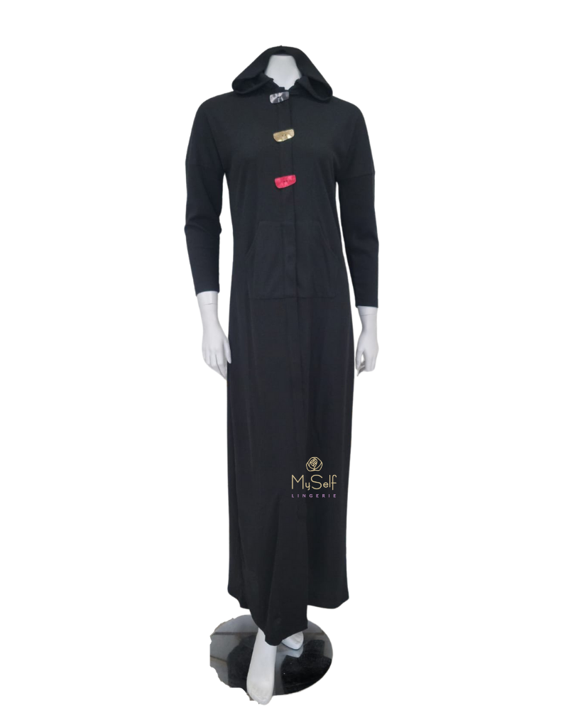 CH8908LR Multi Color Shaped Buttons Morning Robe